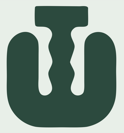 Chunky Tuning Fork Icon #e8efe9/#2d4a3e