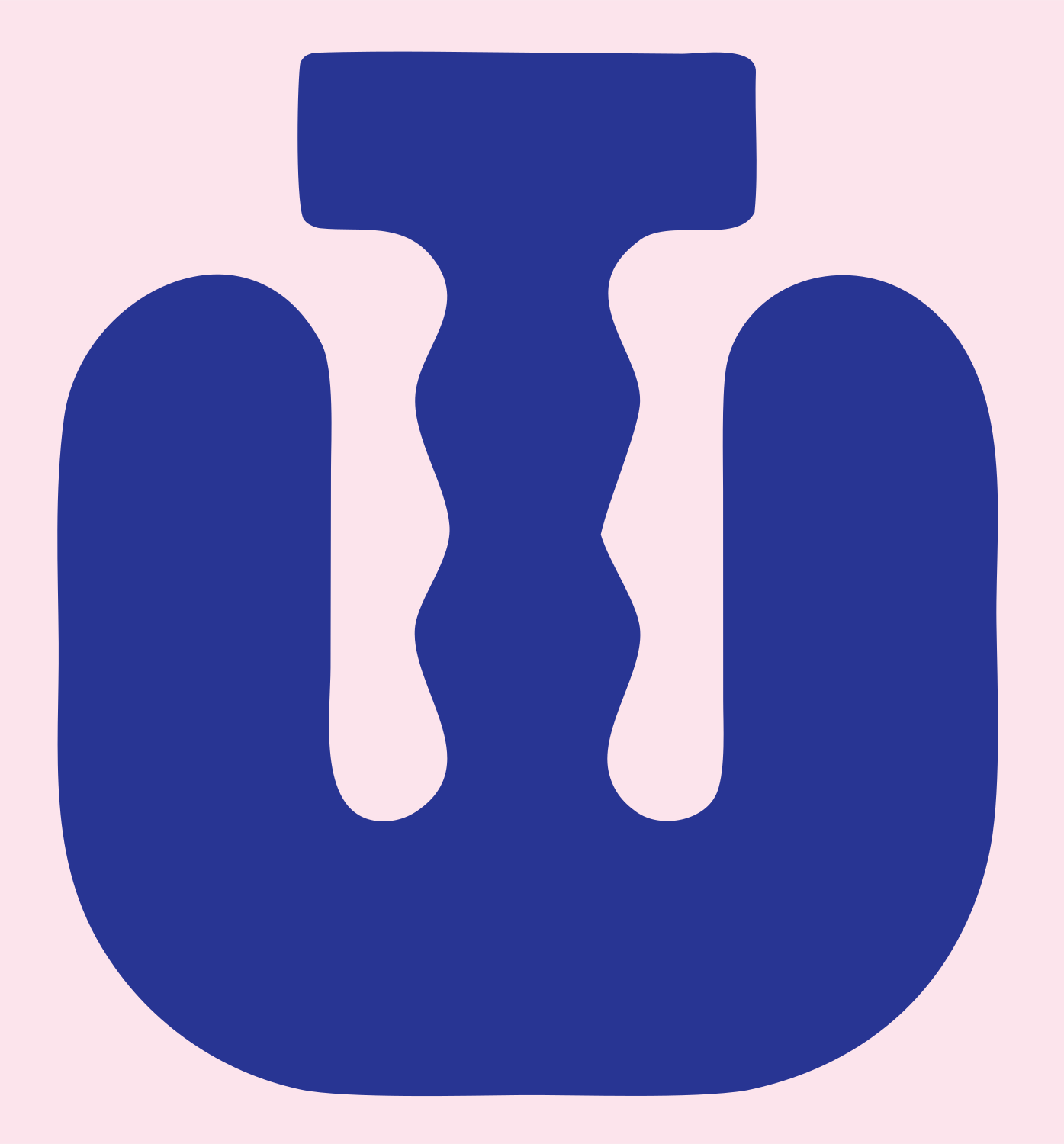 Chunky Tuning Fork Icon #fce4ec/#283593