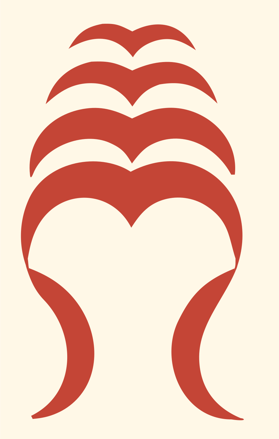 Bold Lion Head Mark #fff8e7/#c44536