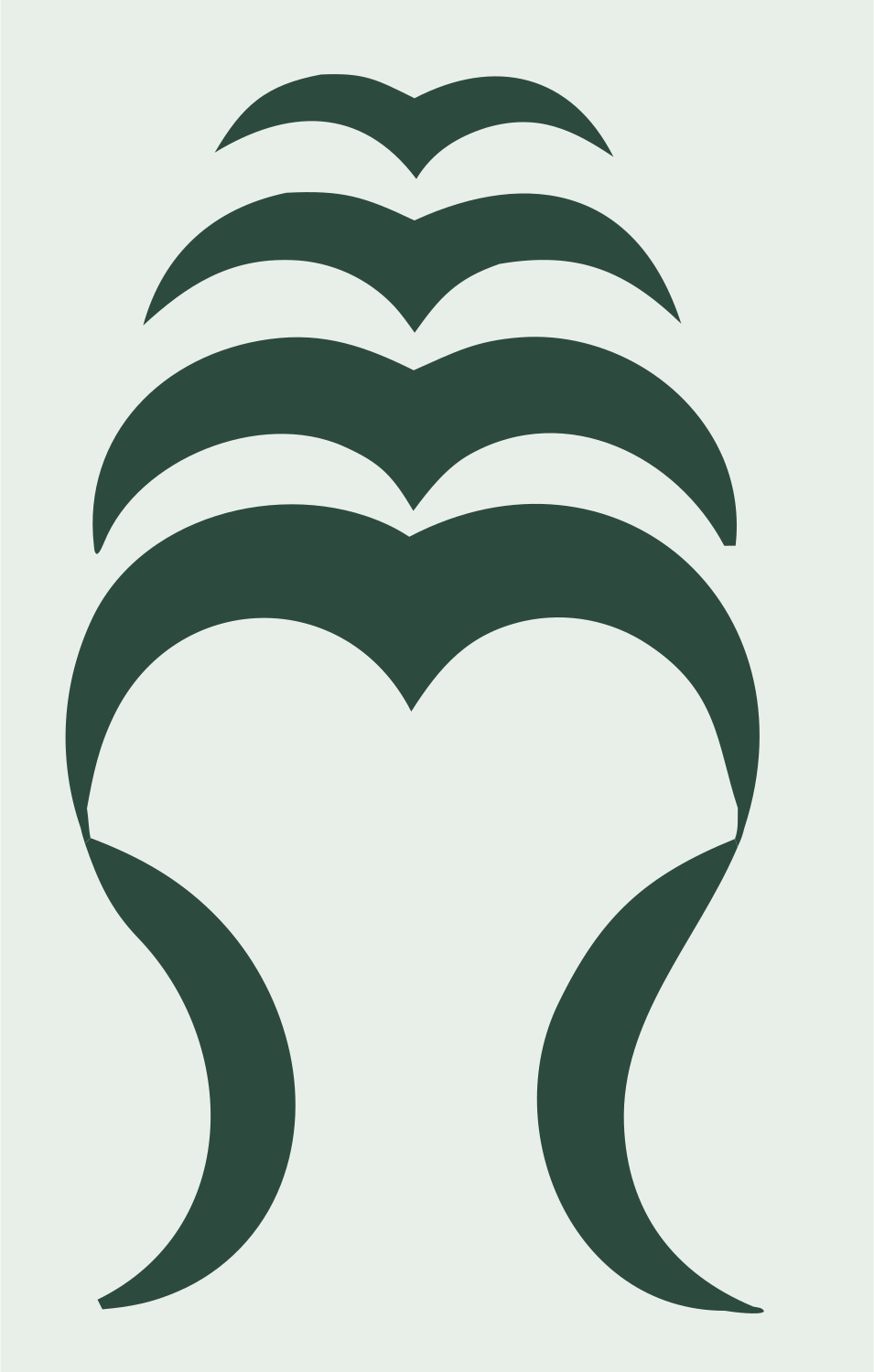 Bold Lion Head Mark #e8efe9/#2d4a3e