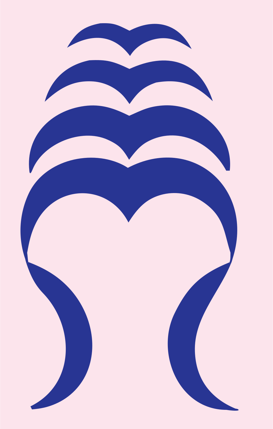 Bold Lion Head Mark #fce4ec/#283593