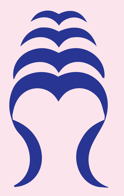 Bold Lion Head Mark #fce4ec/#283593
