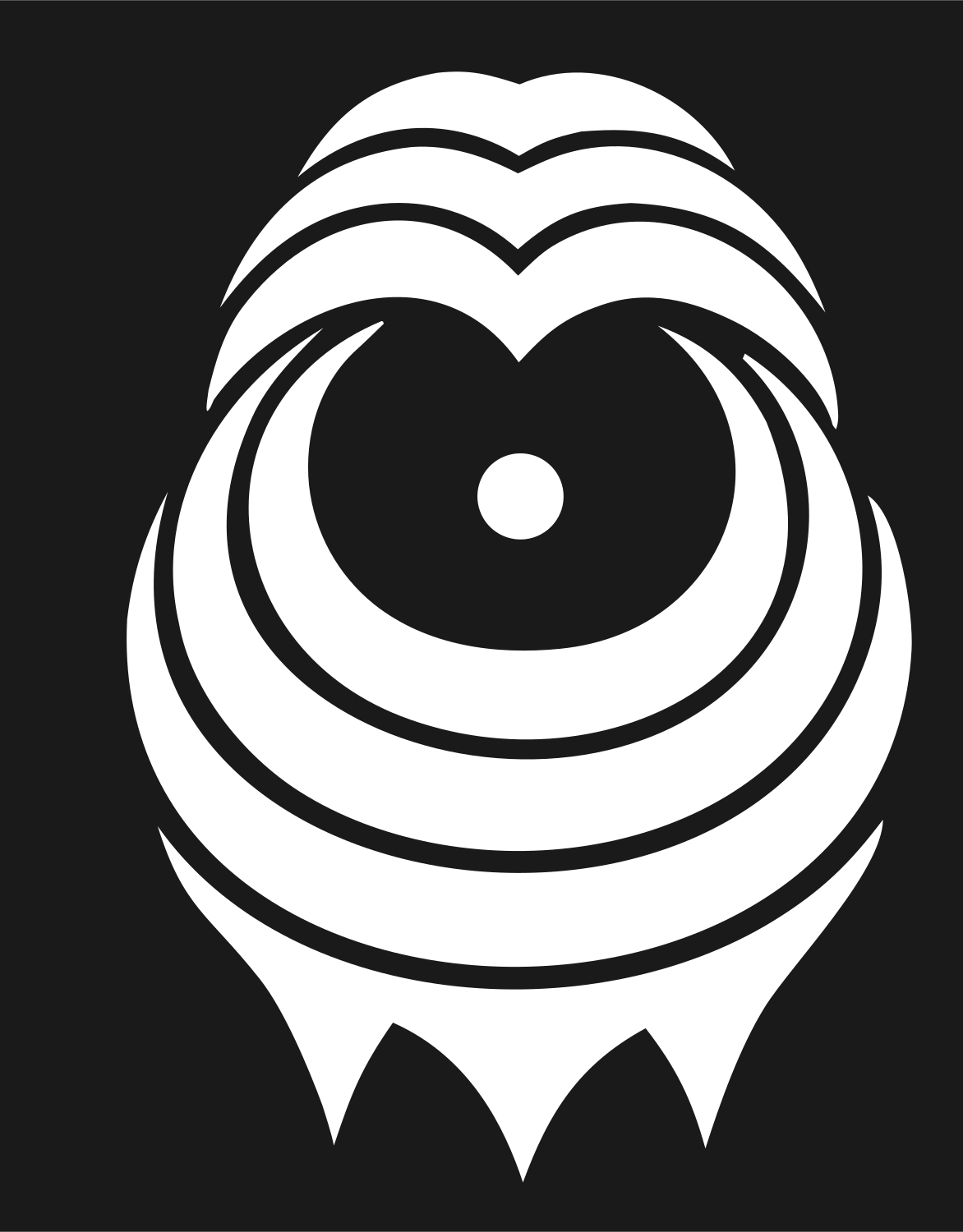 Hand-Drawn Lion Face Crest #1a1a1a/#ffffff