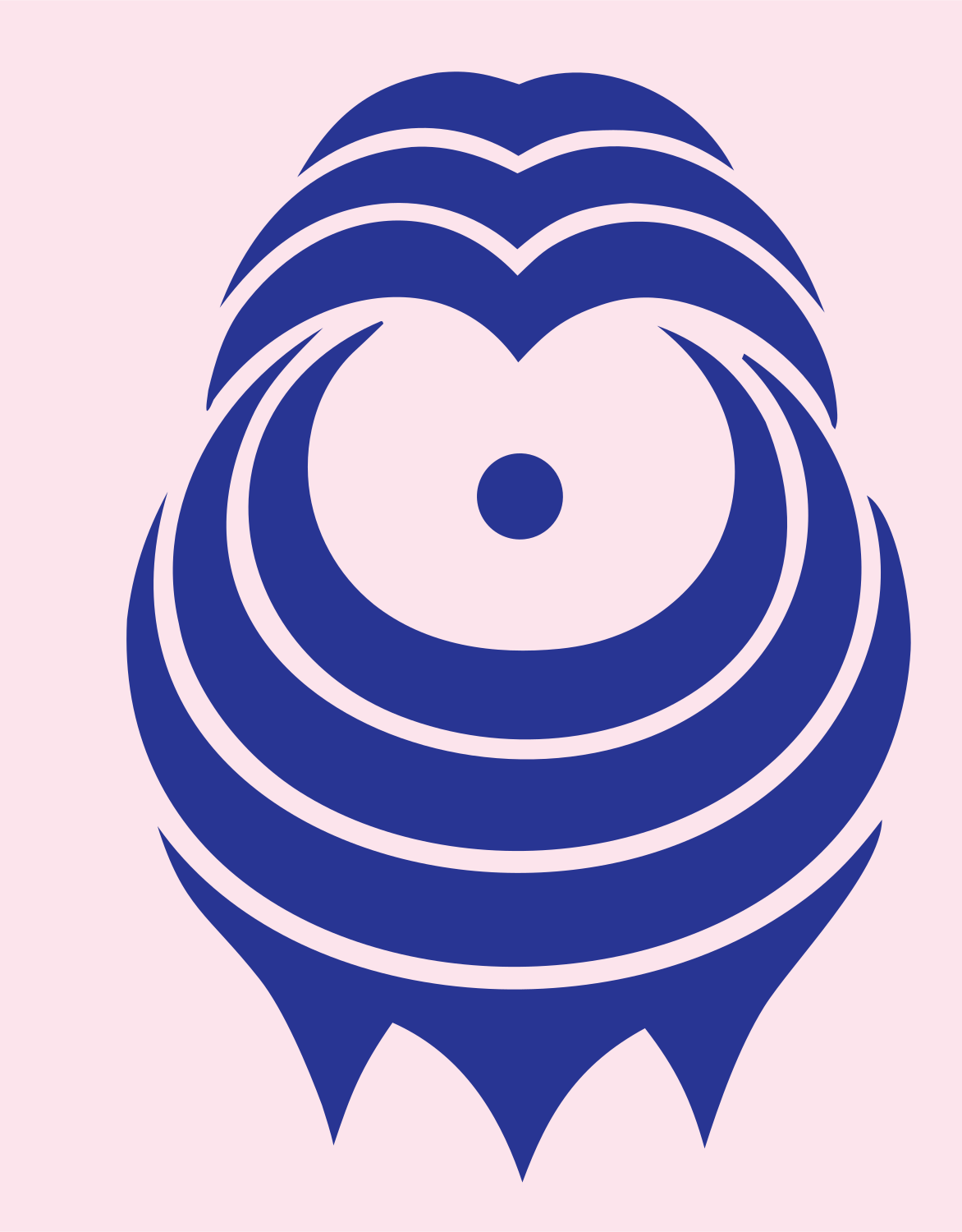Hand-Drawn Lion Face Crest #fce4ec/#283593