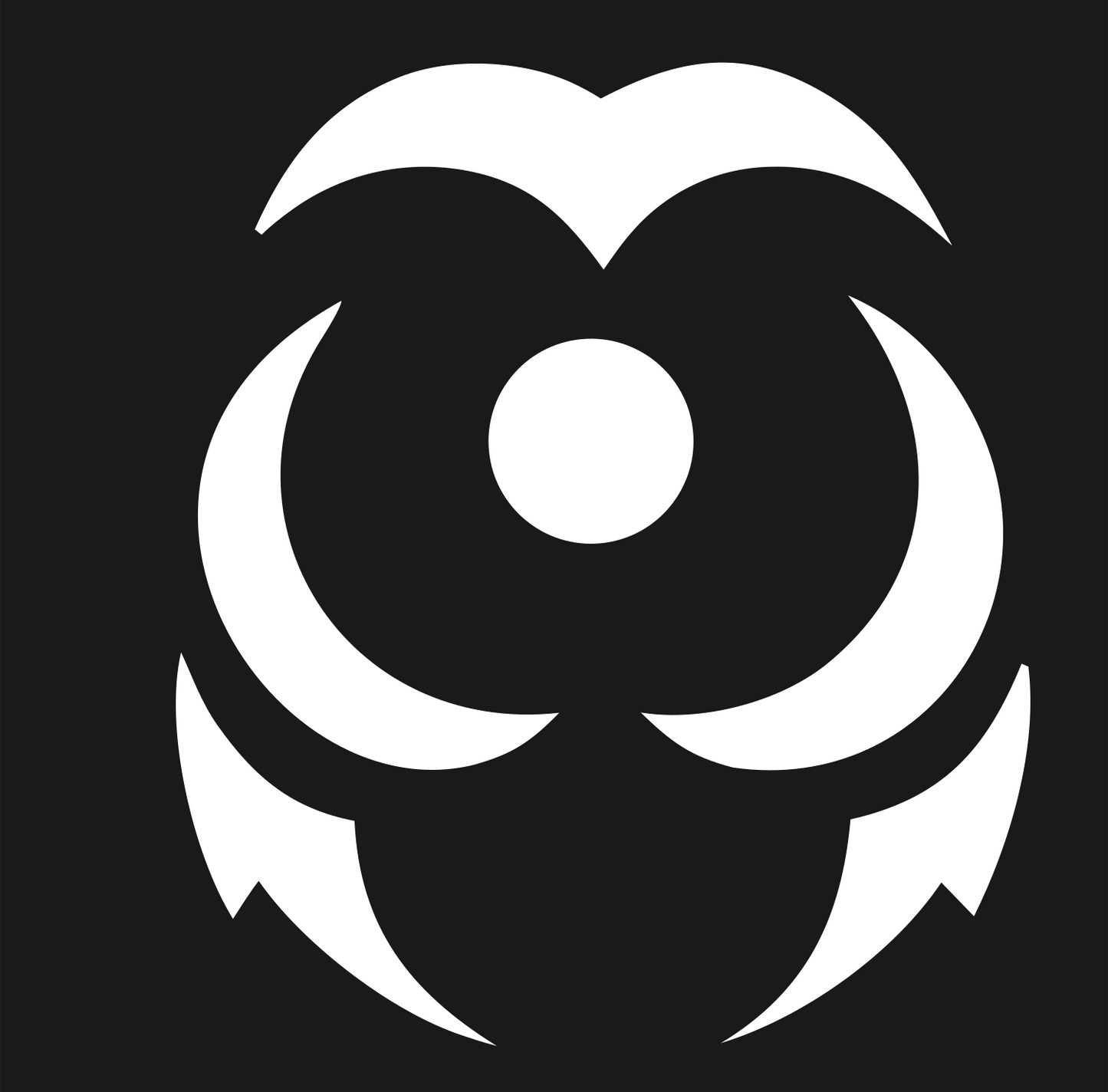 Negative Space Owl Leo Badge #1a1a1a/#ffffff