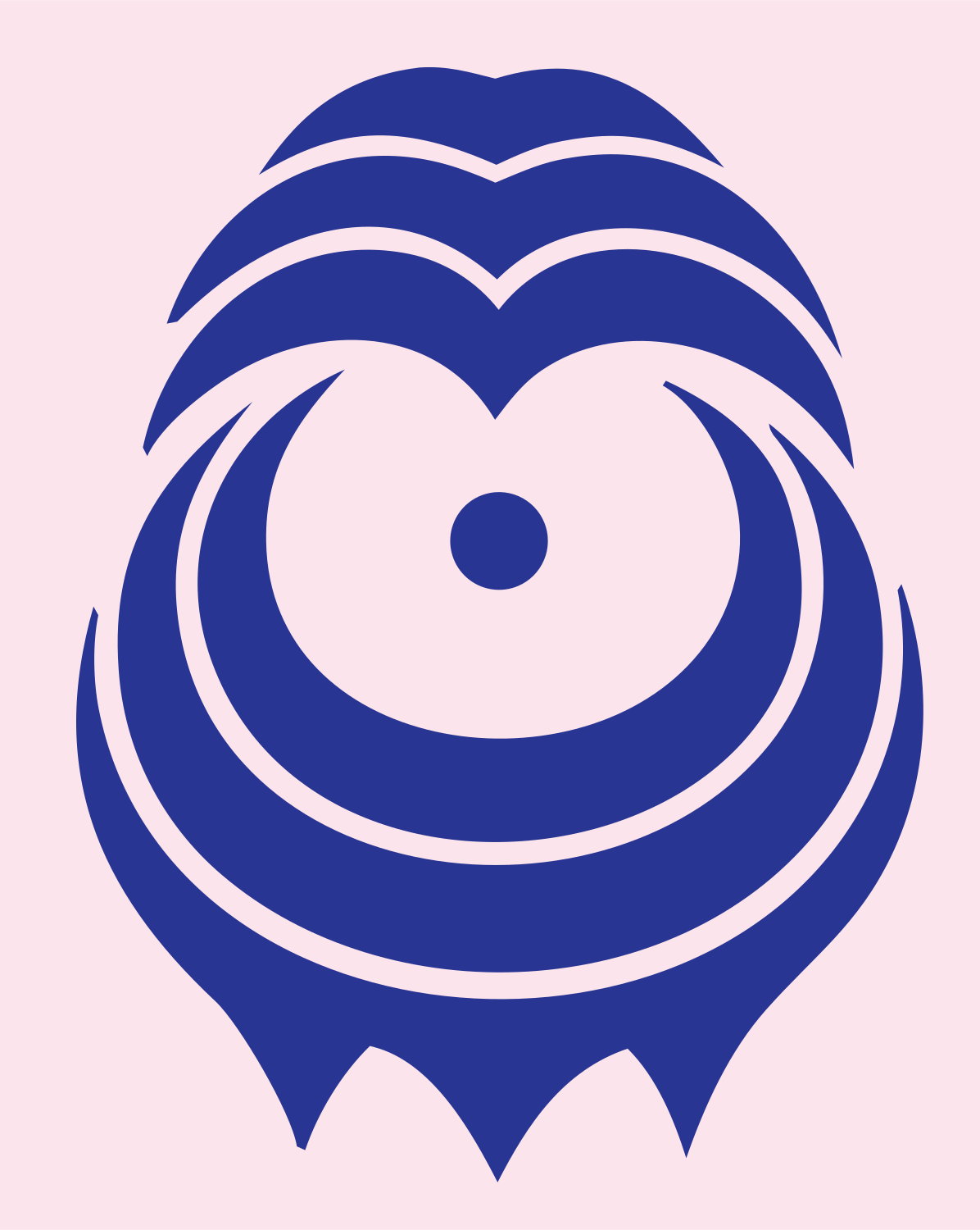 Tribal Leo Face Icon #fce4ec/#283593