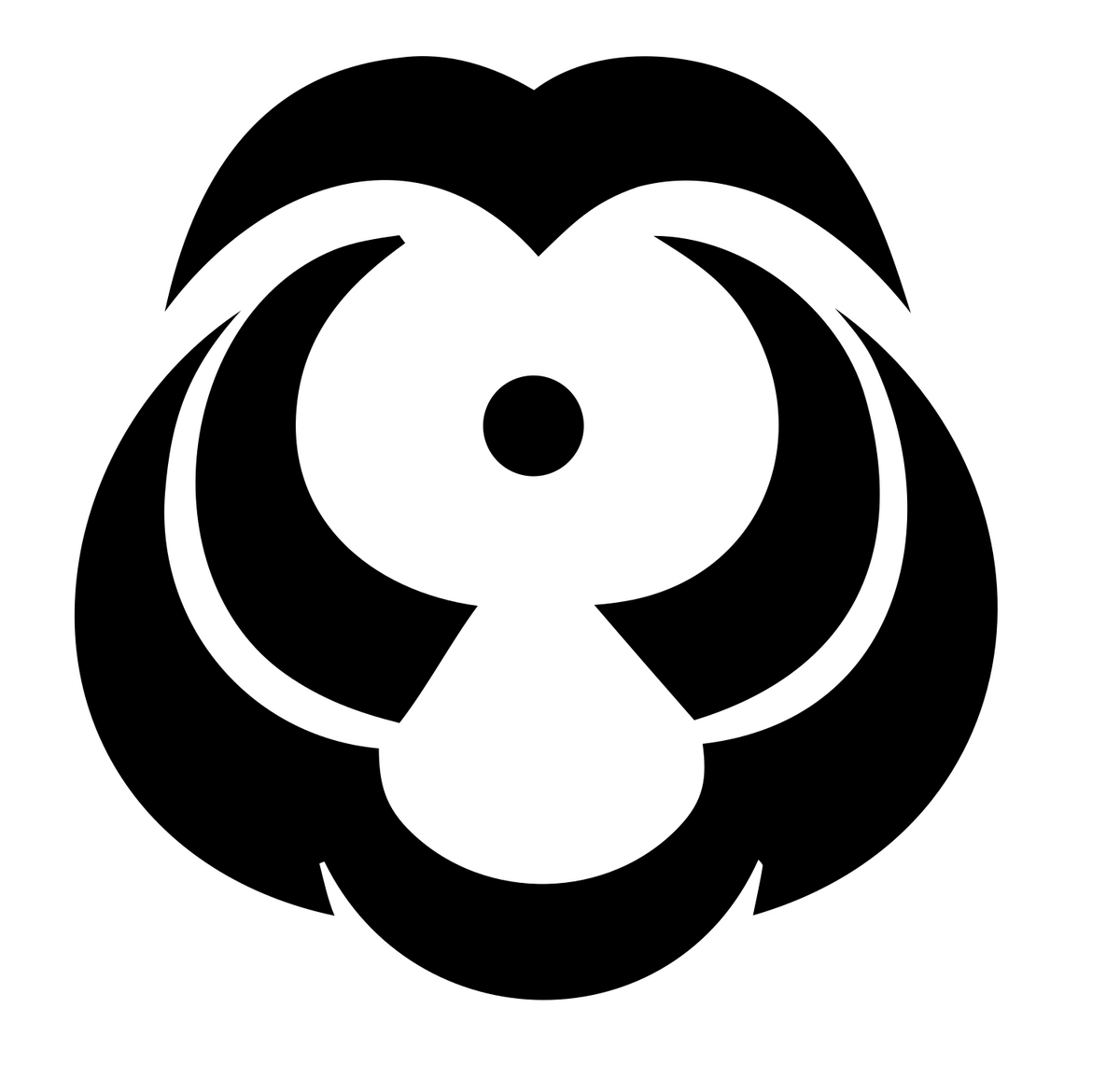 Negative Space Lion Rosette Mark #ffffff/#000000