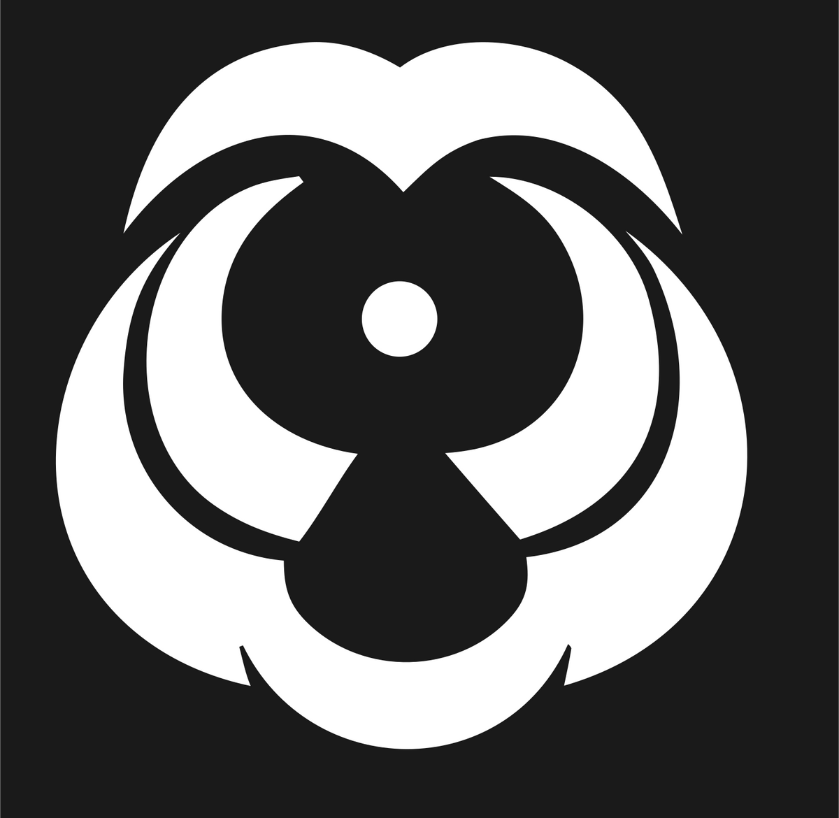 Negative Space Lion Rosette Mark #1a1a1a/#ffffff