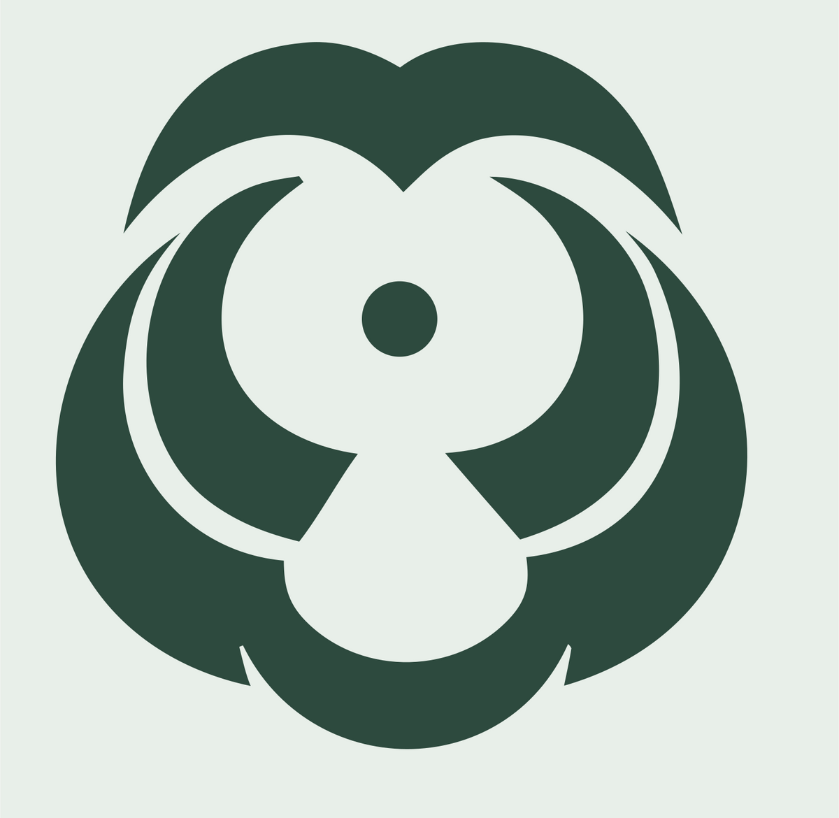 Negative Space Lion Rosette Mark #e8efe9/#2d4a3e