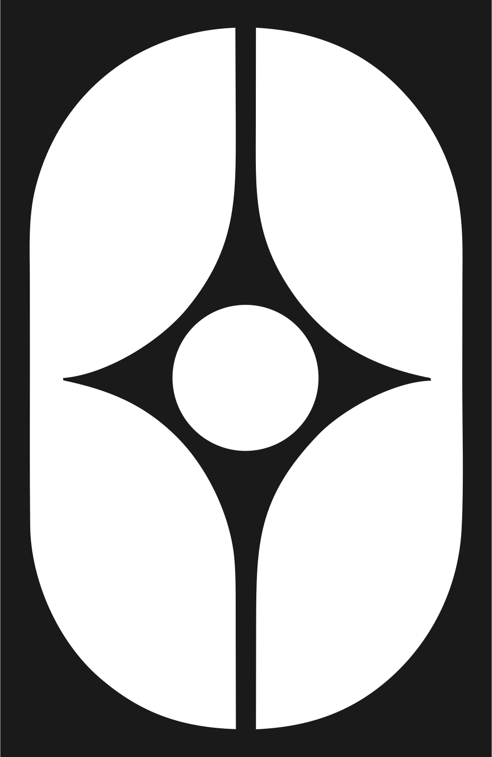 Negative Space Virgo Circle Mark #1a1a1a/#ffffff
