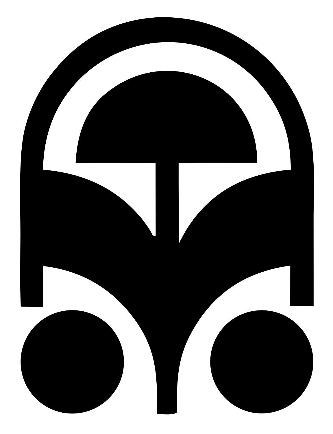 Bauhaus Virgo Arch Emblem #ffffff/#000000