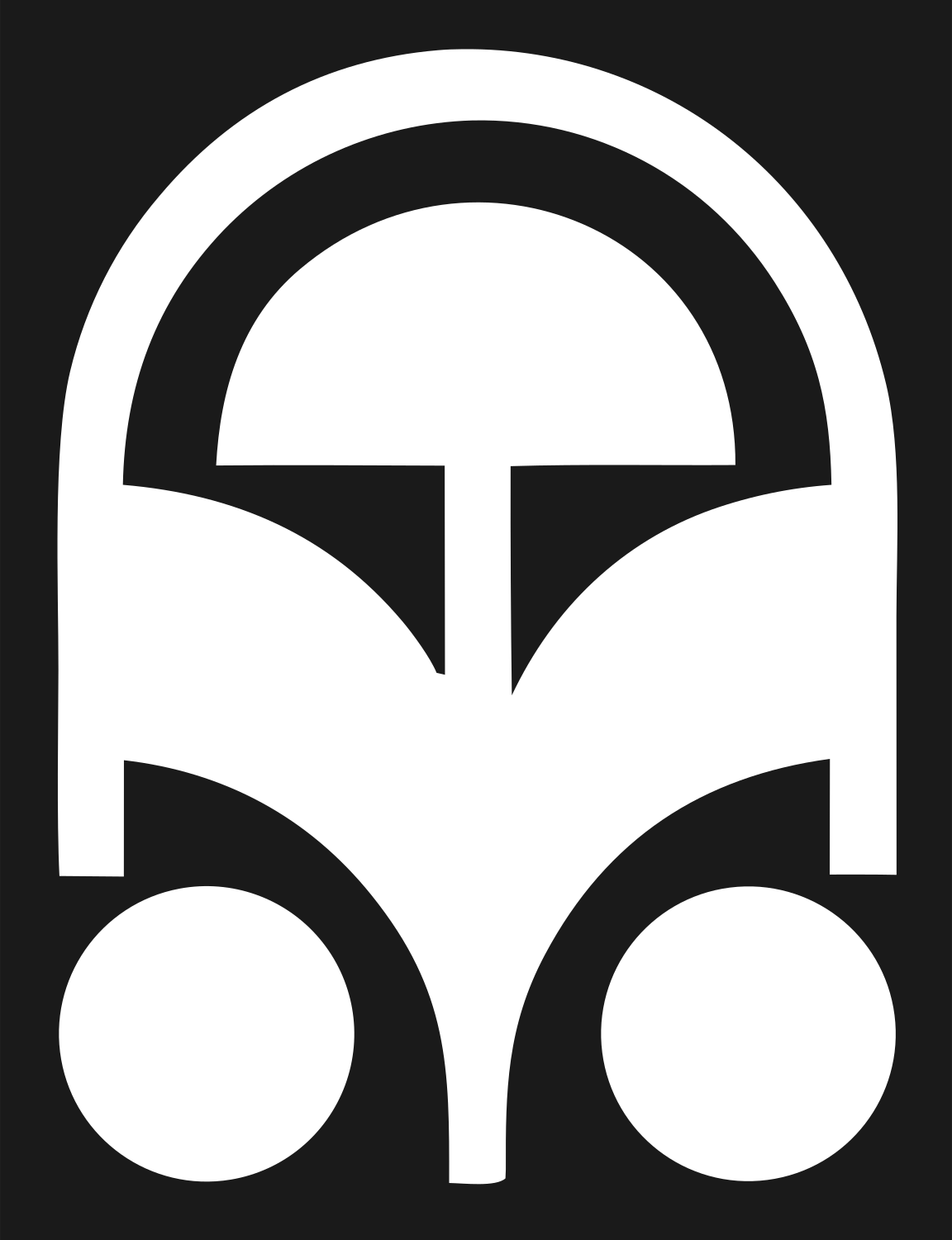 Bauhaus Virgo Arch Emblem #1a1a1a/#ffffff