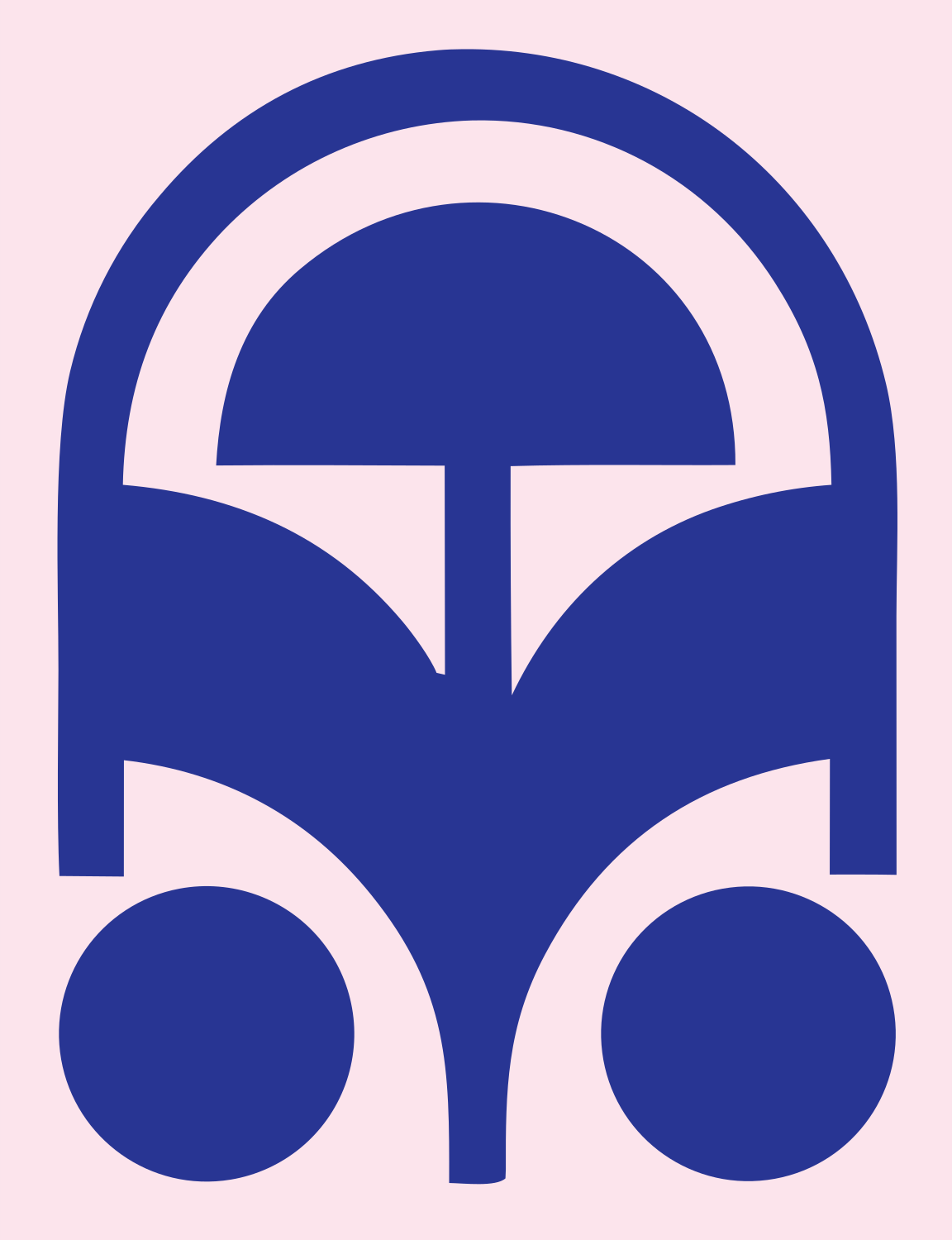 Bauhaus Virgo Arch Emblem #fce4ec/#283593