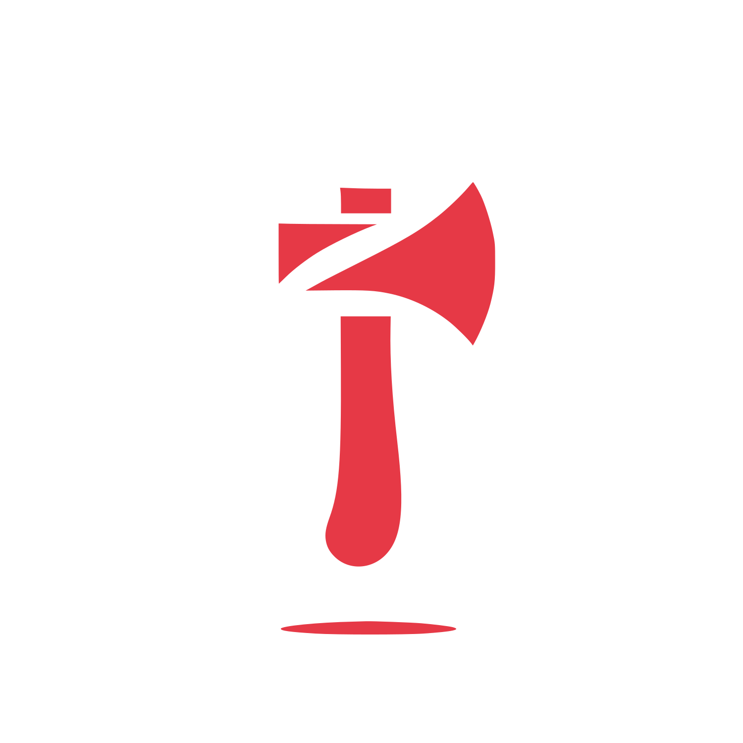 Axe Silhouette Logo #E63946