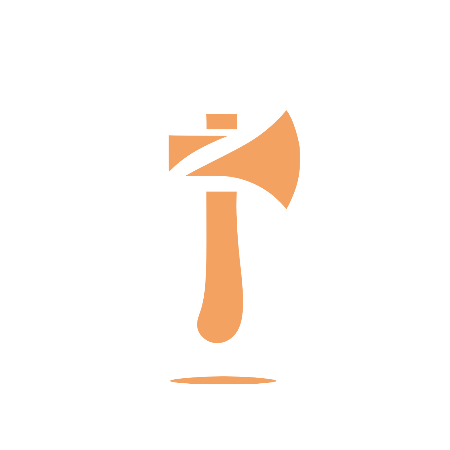 Axe Silhouette Logo #F4A261