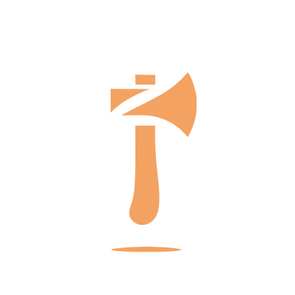 Axe Silhouette Logo #F4A261