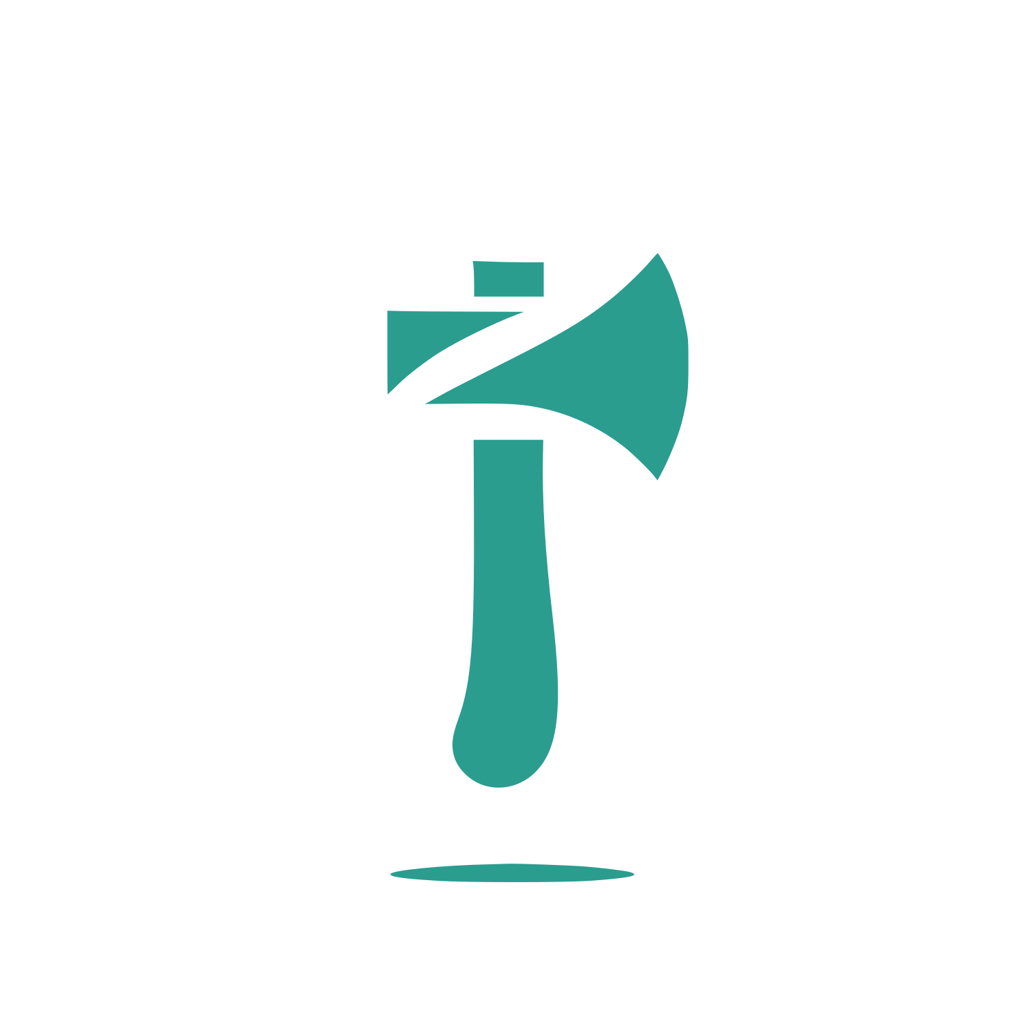 Axe Silhouette Logo #2A9D8F