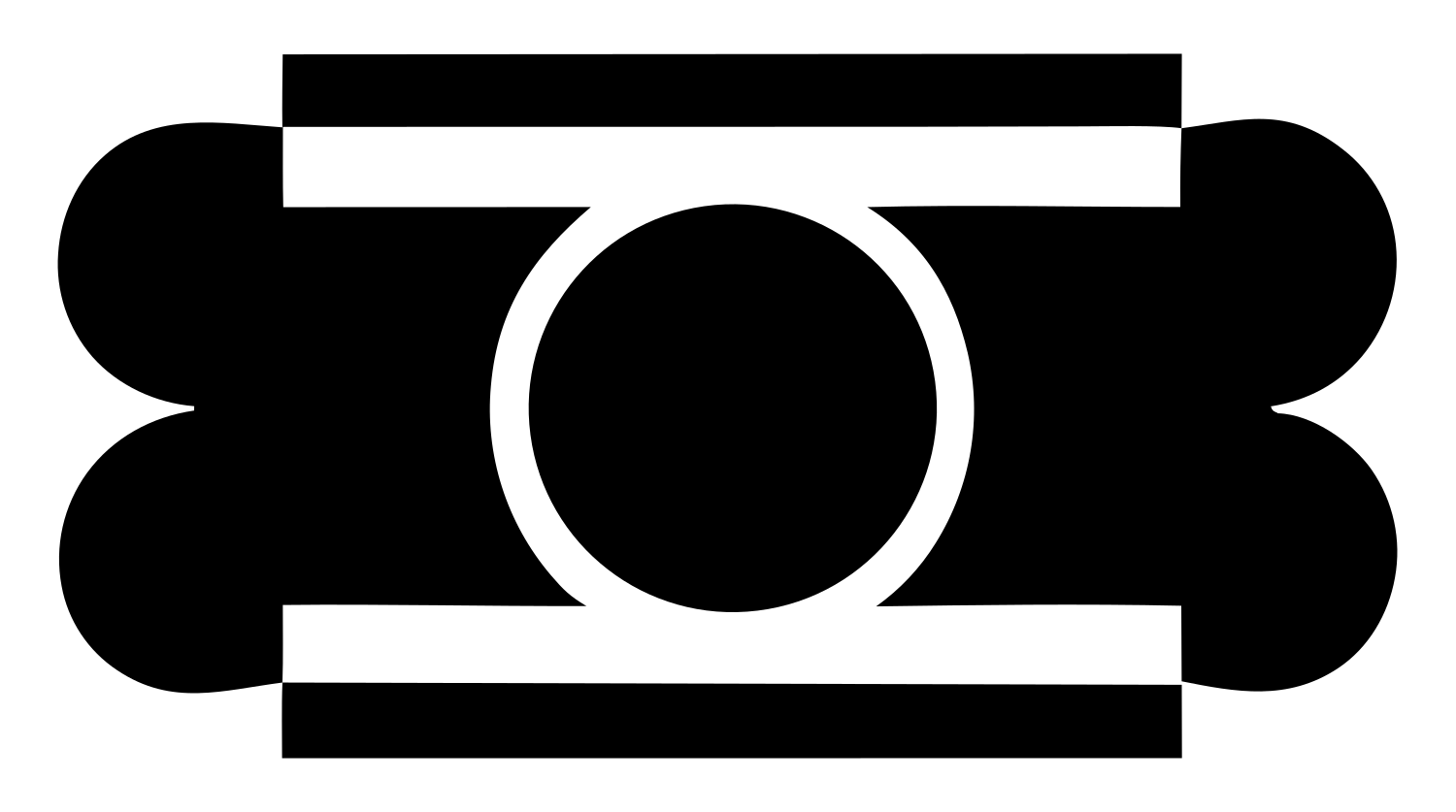 Virgo Zodiac Bold Emblem #ffffff/#000000