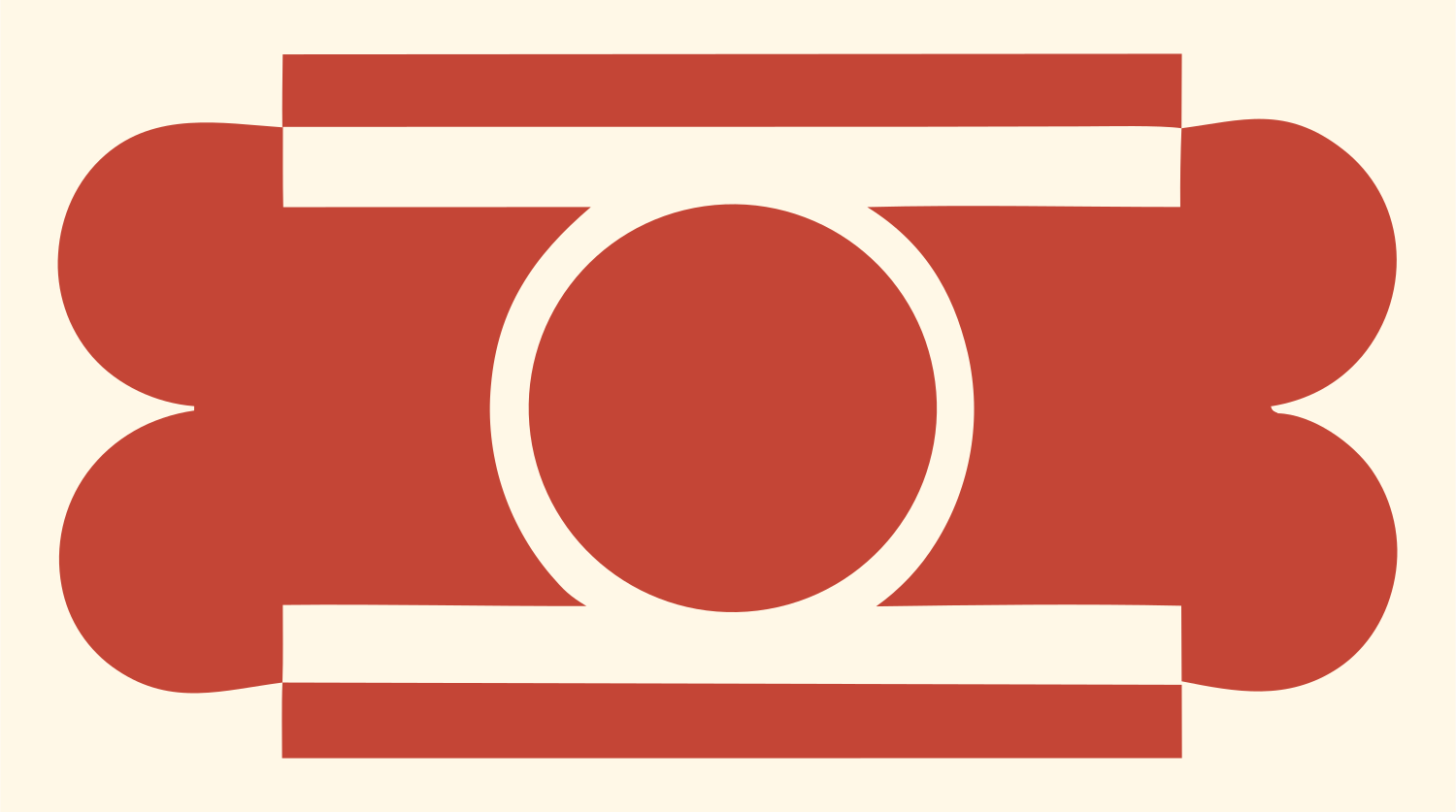 Virgo Zodiac Bold Emblem #fff8e7/#c44536
