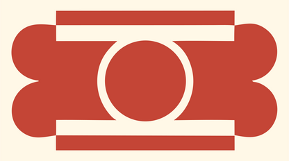 Virgo Zodiac Bold Emblem #fff8e7/#c44536