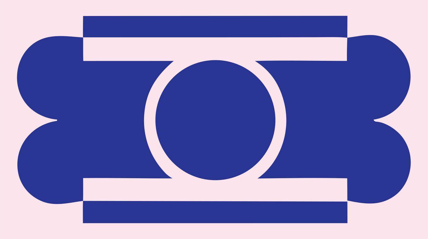 Virgo Zodiac Bold Emblem #fce4ec/#283593