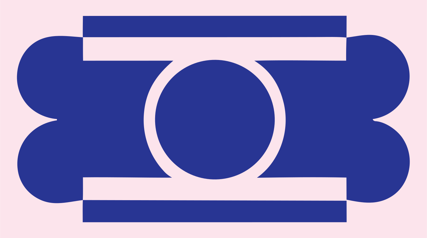 Virgo Zodiac Bold Emblem #fce4ec/#283593