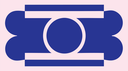 Virgo Zodiac Bold Emblem #fce4ec/#283593