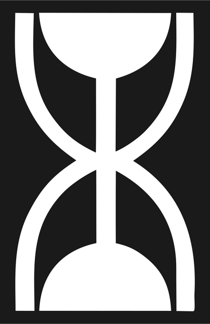 Bold Hourglass Virgo Mark #1a1a1a/#ffffff