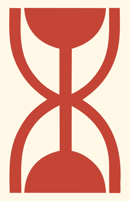 Bold Hourglass Virgo Mark #fff8e7/#c44536