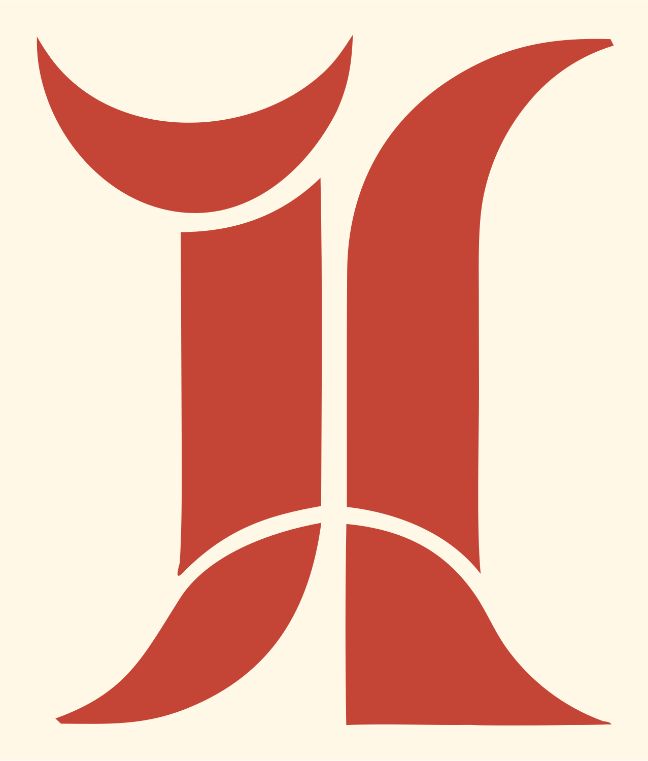 Gothic Libra Zodiac Emblem #fff8e7/#c44536