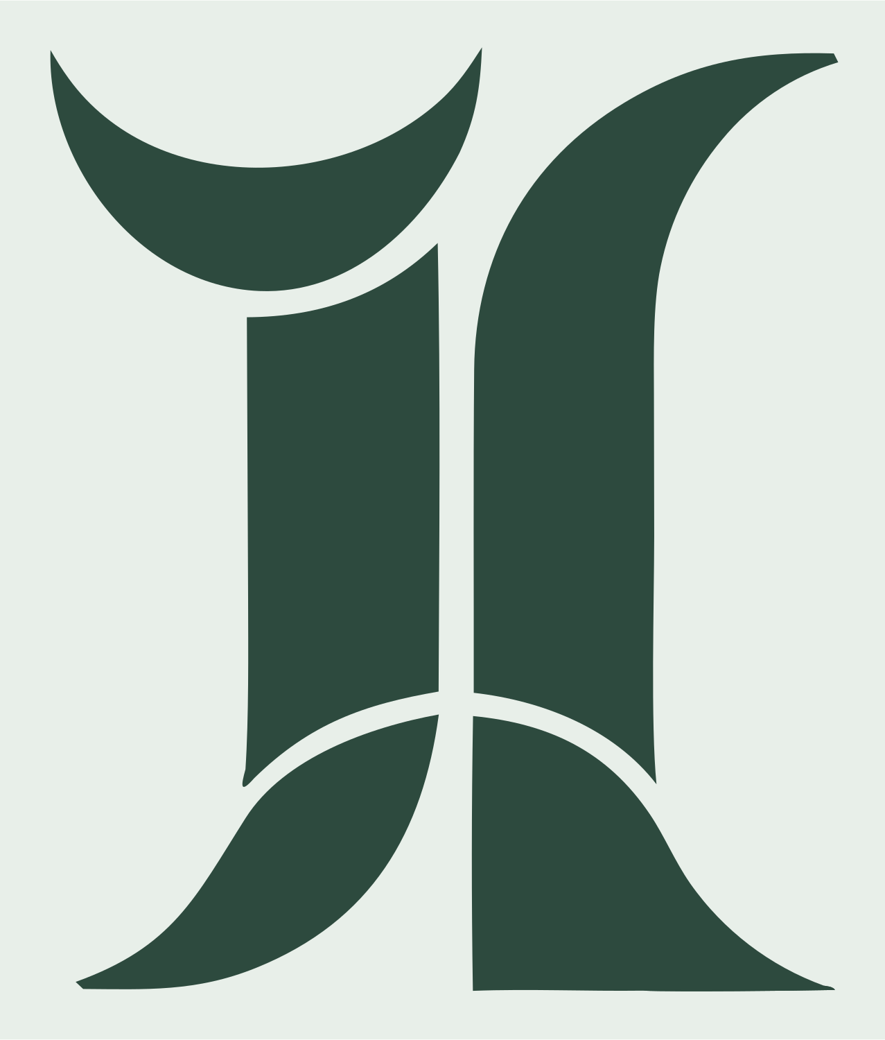 Gothic Libra Zodiac Emblem #e8efe9/#2d4a3e