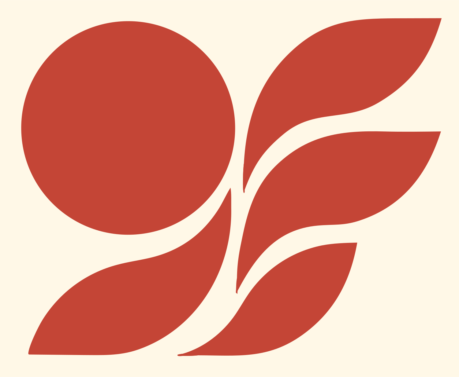 Botanical Libra Plant Icon #fff8e7/#c44536