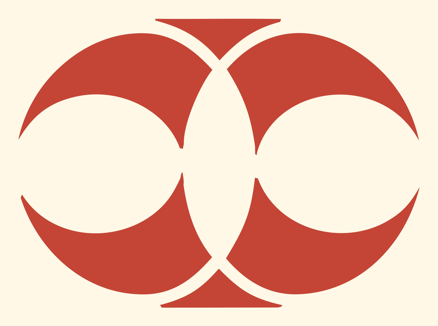 Swiss Libra Circles Logo #fff8e7/#c44536