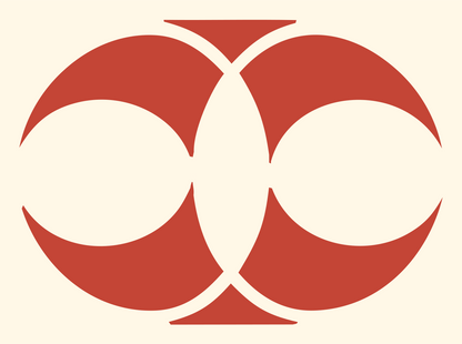 Swiss Libra Circles Logo #fff8e7/#c44536