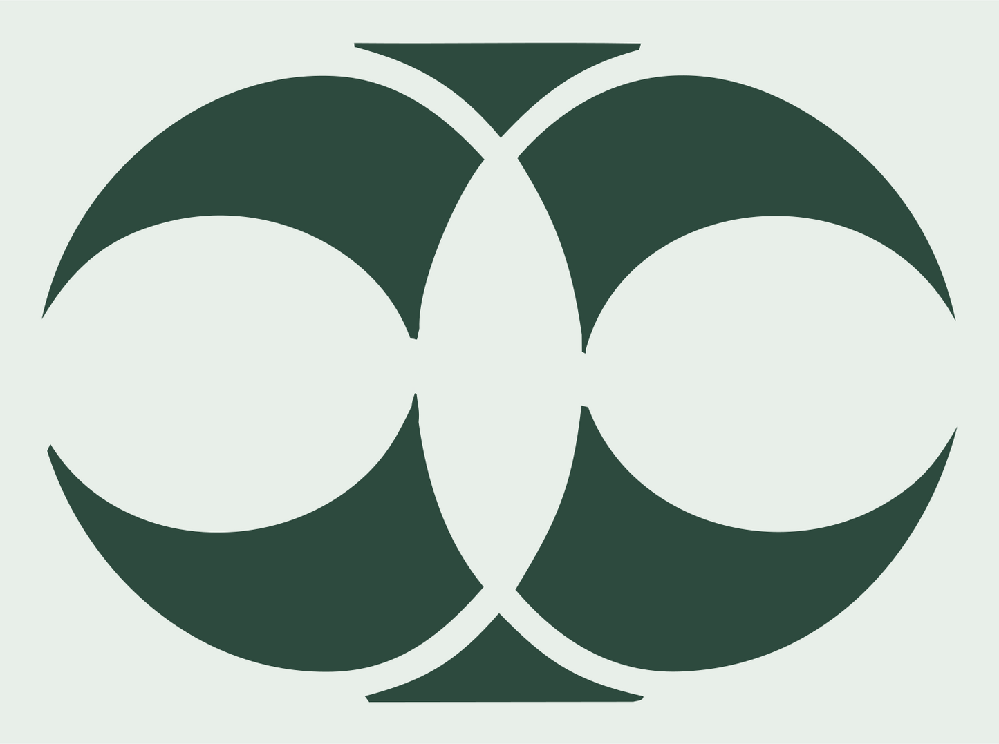 Swiss Libra Circles Logo #e8efe9/#2d4a3e