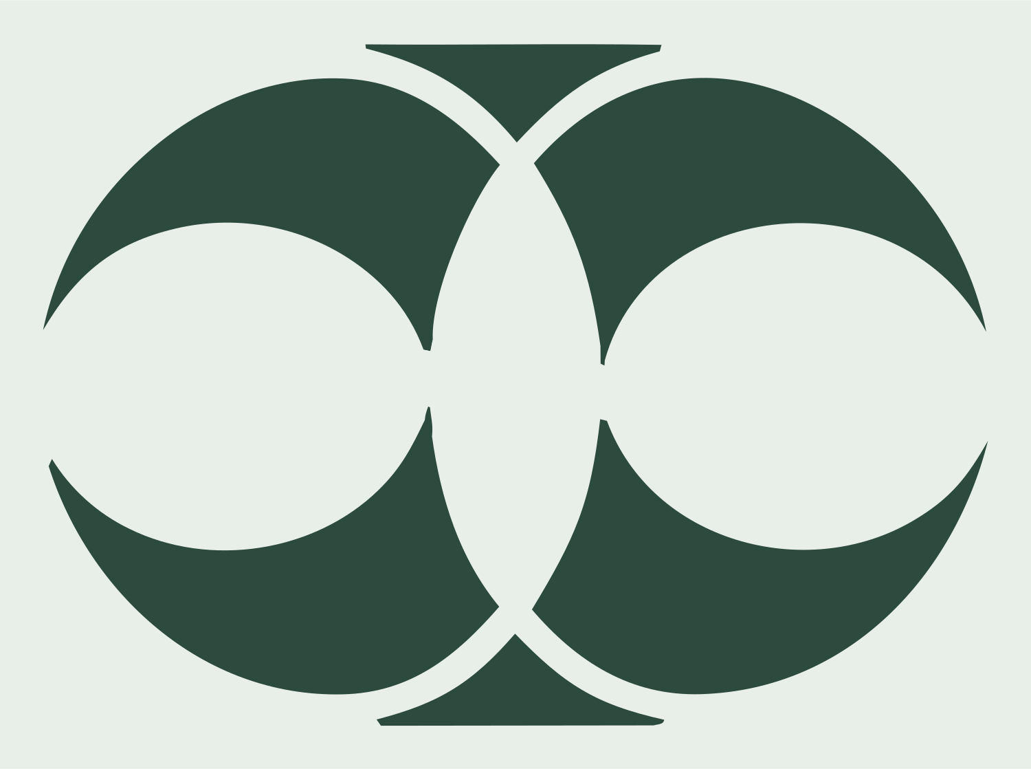 Swiss Libra Circles Logo #e8efe9/#2d4a3e