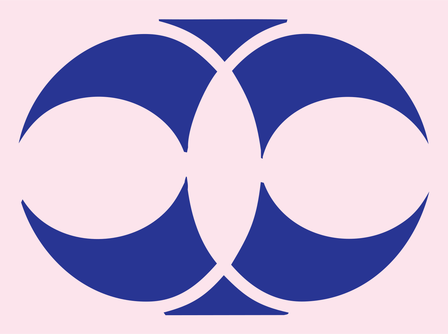 Swiss Libra Circles Logo #fce4ec/#283593