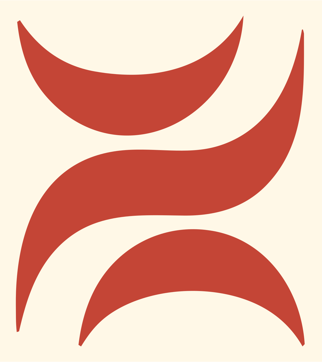 Swiss Libra Crescent Mark #fff8e7/#c44536