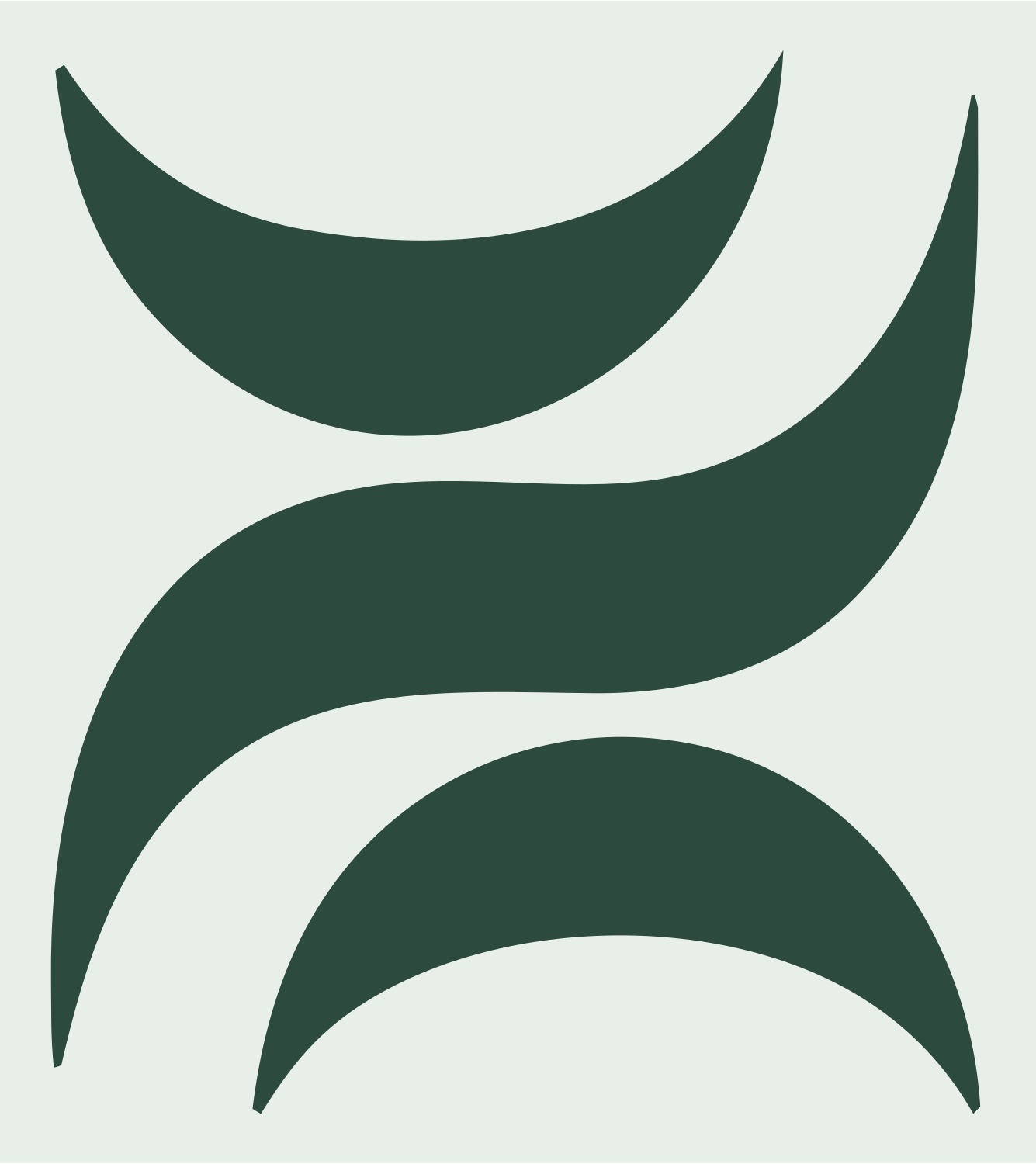 Swiss Libra Crescent Mark #e8efe9/#2d4a3e