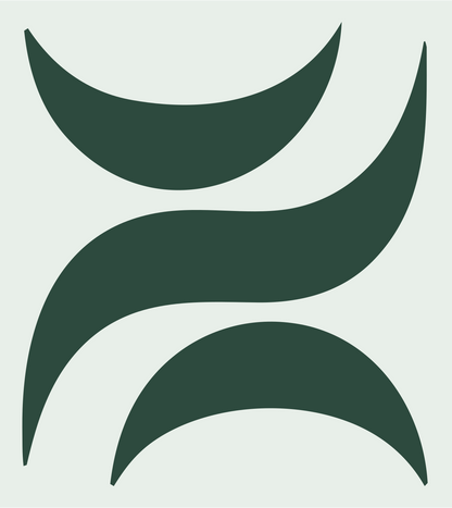Swiss Libra Crescent Mark #e8efe9/#2d4a3e