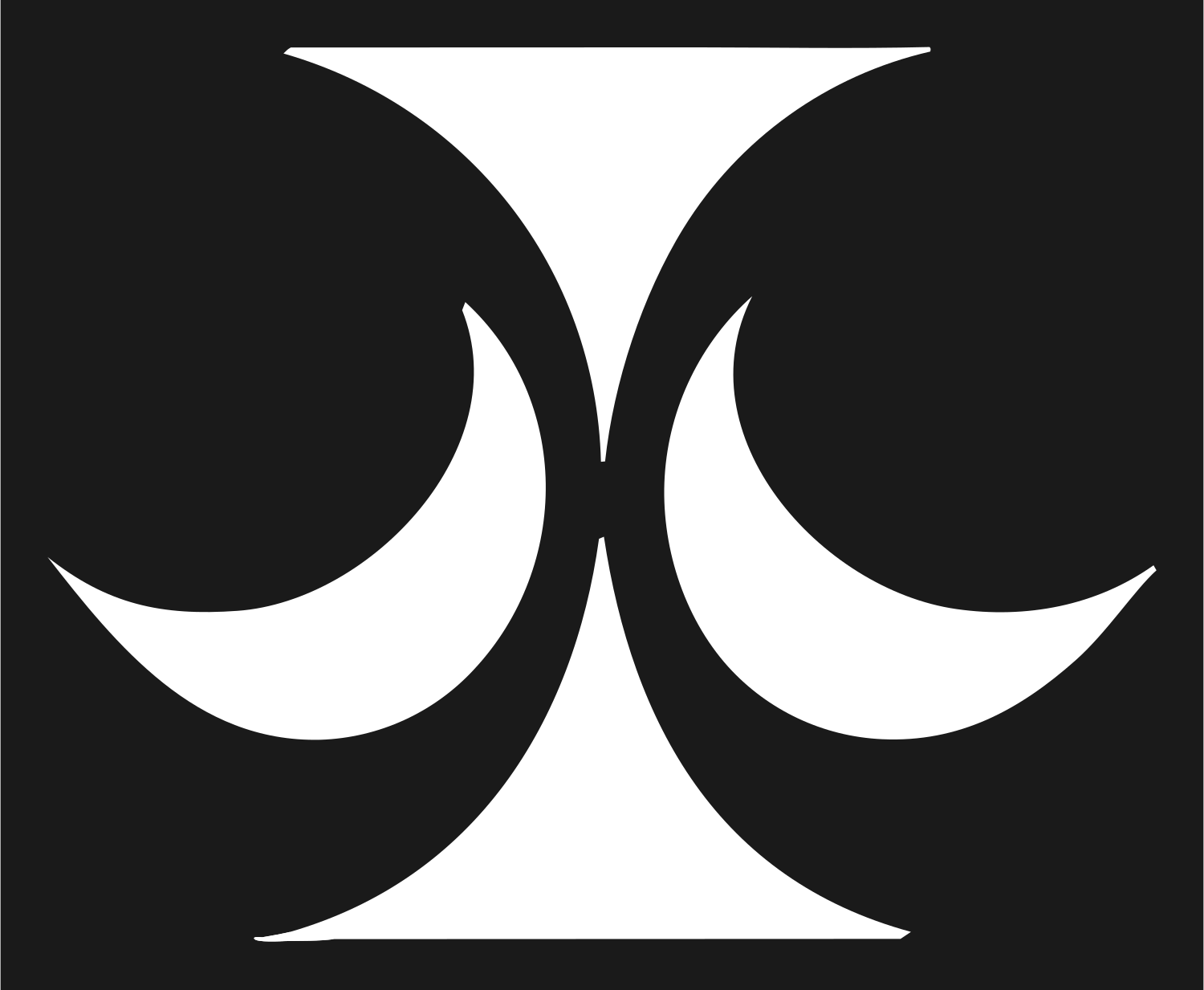 Dual Crescent Libra Badge #1a1a1a/#ffffff