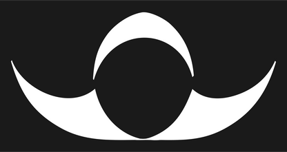 Negative Space Libra Mustache Icon #1a1a1a/#ffffff