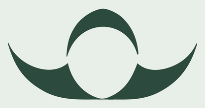 Negative Space Libra Mustache Icon #e8efe9/#2d4a3e