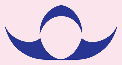 Negative Space Libra Mustache Icon #fce4ec/#283593