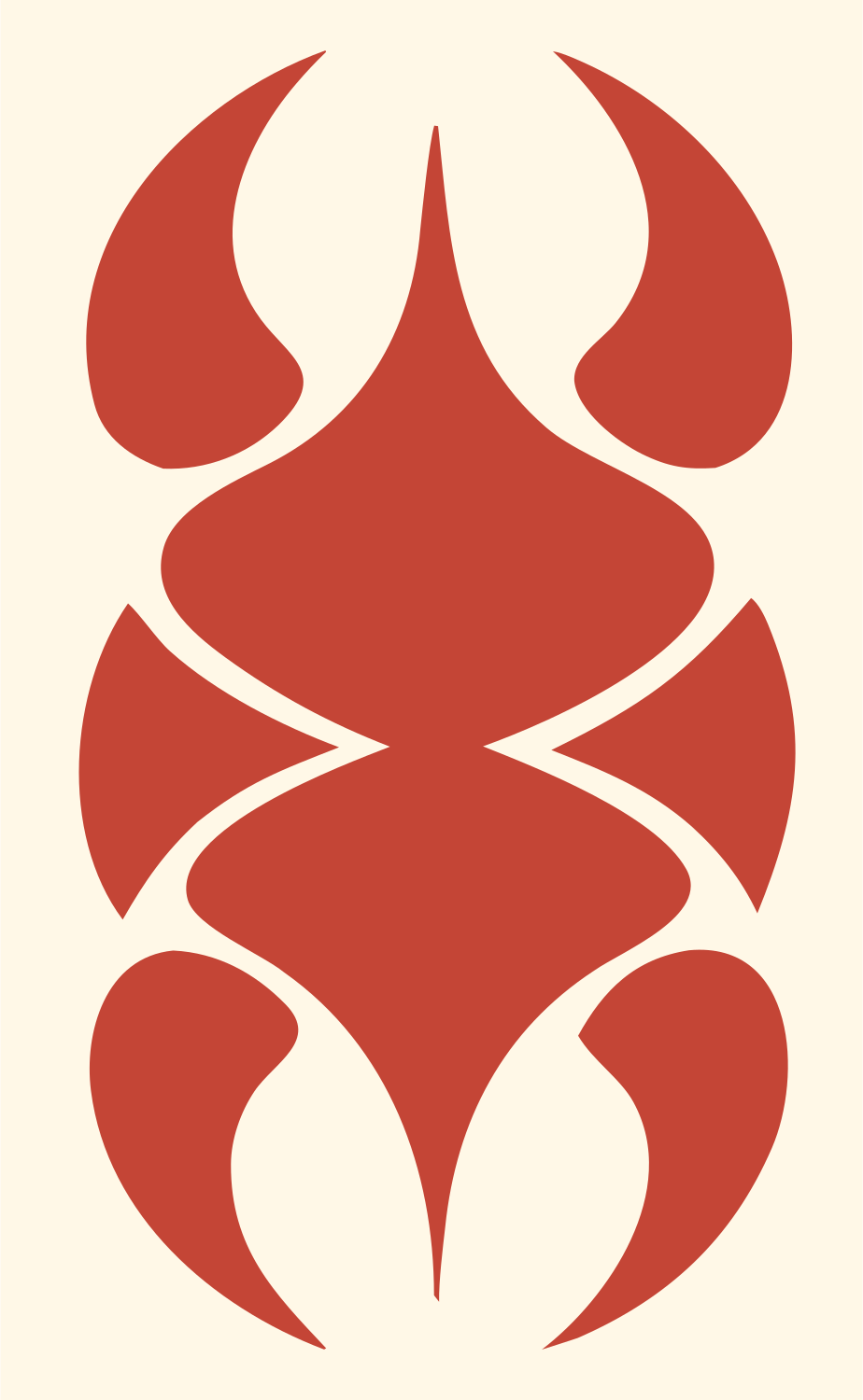 Pictogram Scorpion Body Mark #fff8e7/#c44536