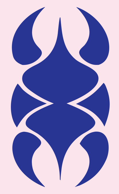 Pictogram Scorpion Body Mark #fce4ec/#283593