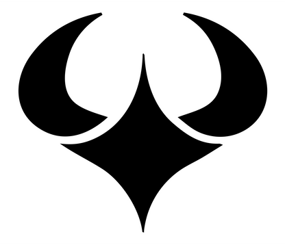Horned Bull Scorpio Crest #ffffff/#000000