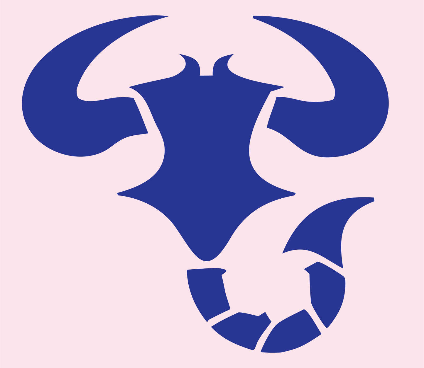 Tribal Scorpio Bull Icon #fce4ec/#283593