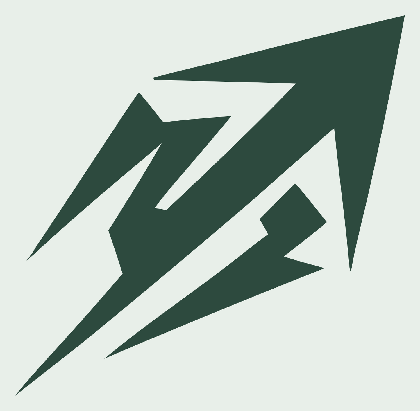 Industrial Sagittarius Arrow Mark #e8efe9/#2d4a3e
