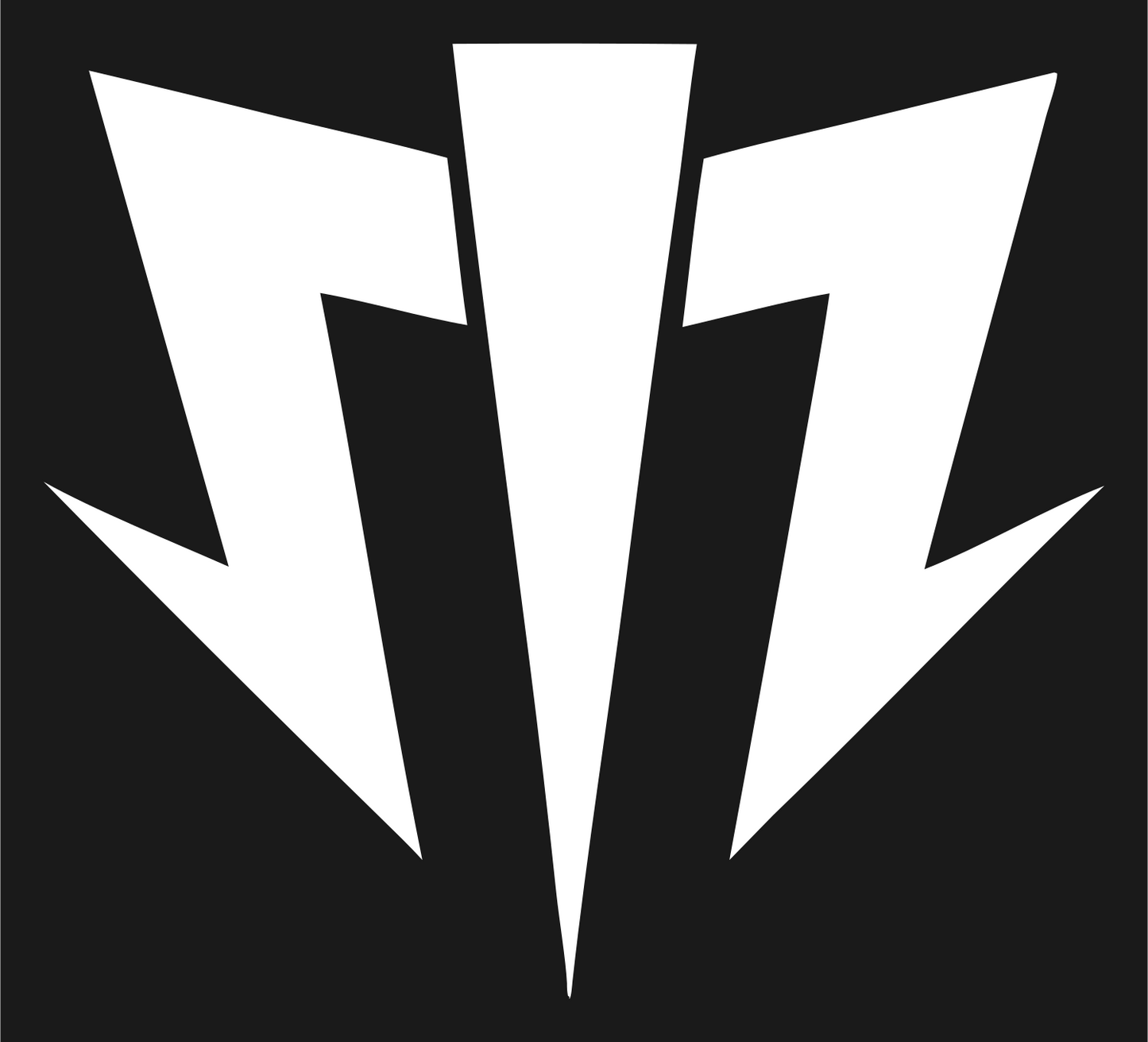 Triple Arrow Sagittarius Emblem #1a1a1a/#ffffff